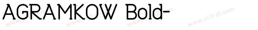 AGRAMKOW Bold字体转换